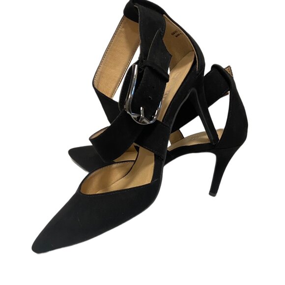 Chinese Laundry Ankle Strap Heels, 3.75" Microsuede, Size 7.5 - Picture 1 of 7